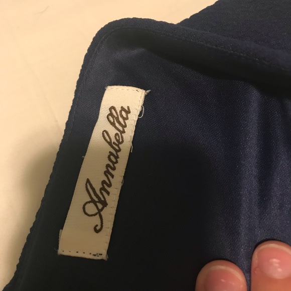 Blue textured dress - Picture 3 of 5